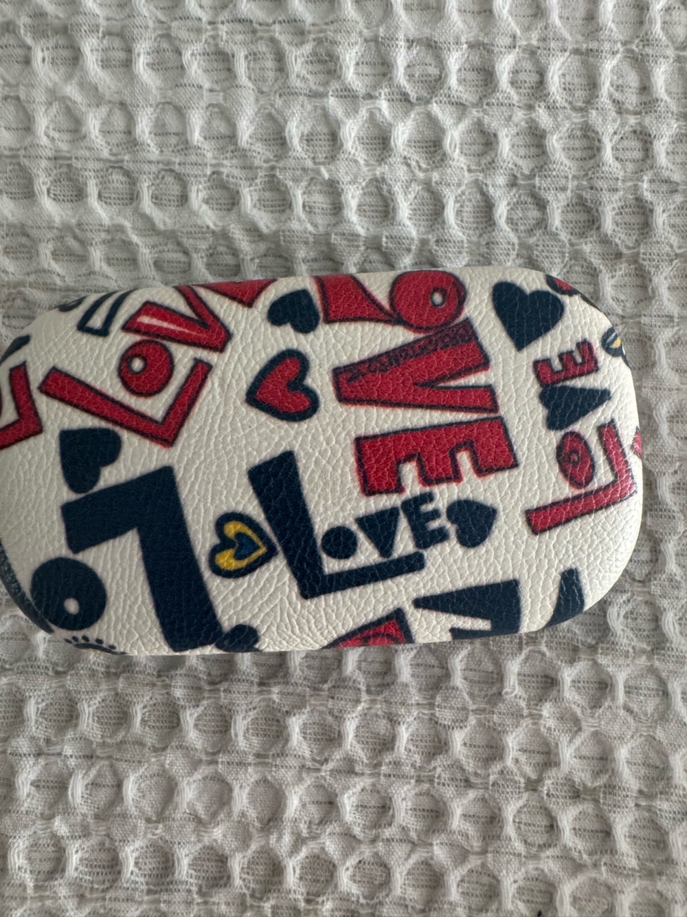 Brighton “Lots of Love” White  Case with Red and Navy Love Print